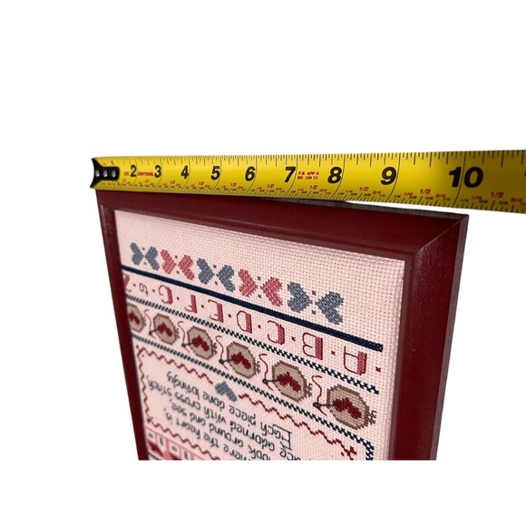 Framed Cross Creek Home is Where the Heart Is Finished Cross Stitch Sampler - Picture 4 of 4